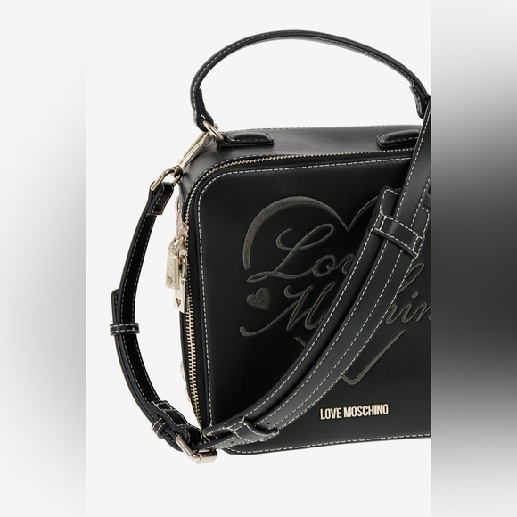 Love Moschino Faux Leather Embroidered Crossbody/Shoulder Bag *Minor Flaws* - Picture 3 of 16